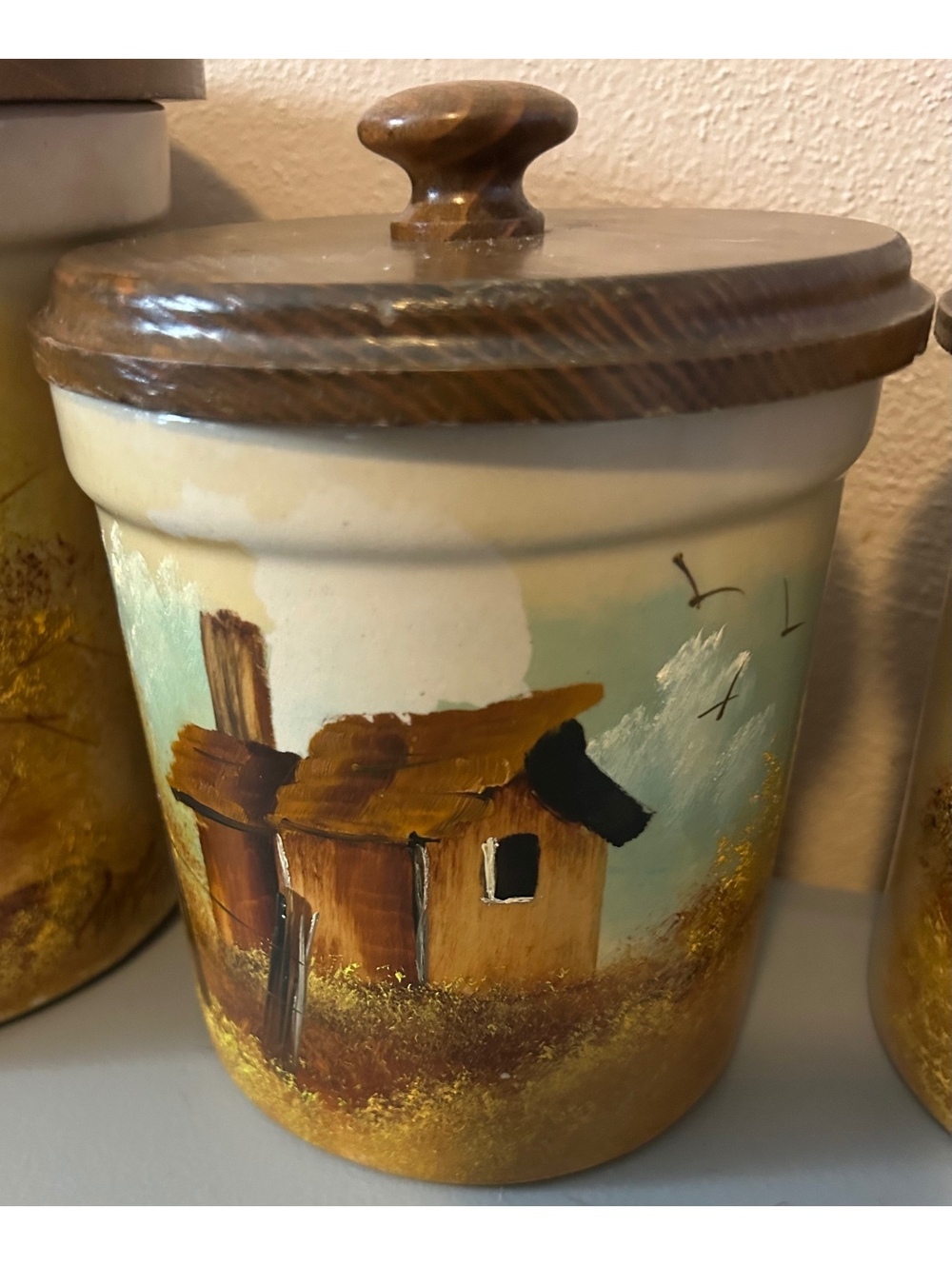 Set of 1987 Cottage Core Canisters - Picture 4 of 6